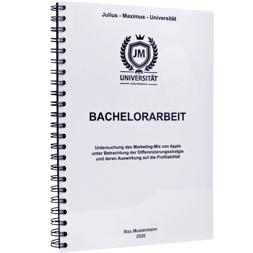 Bachelorarbeit binden Spiralbindung Metall