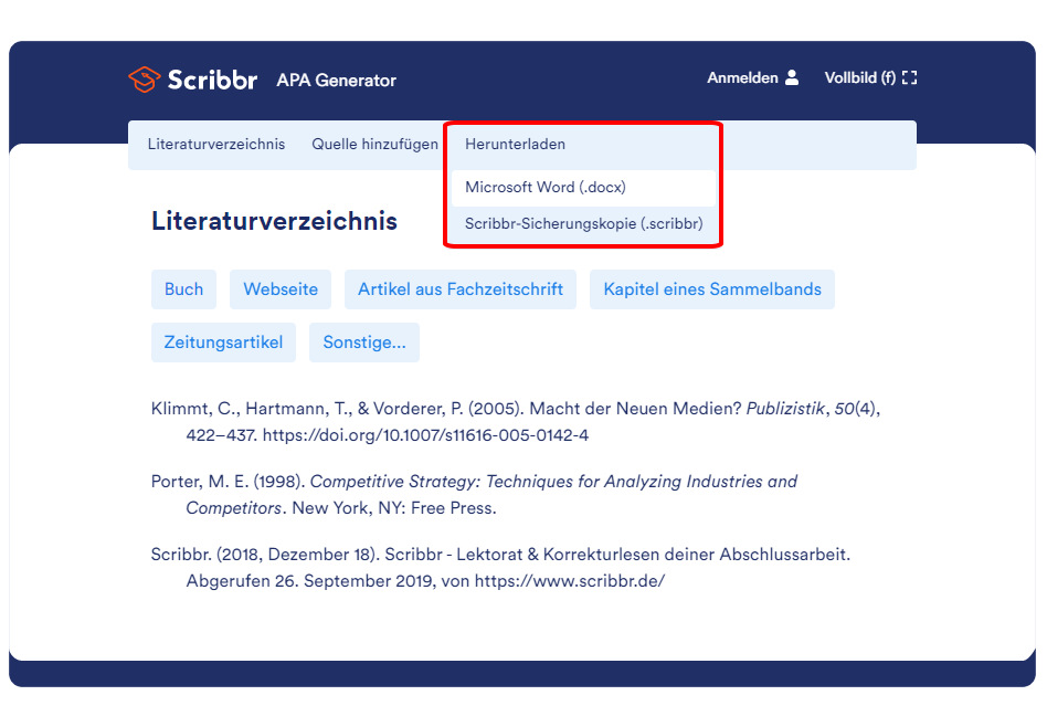 literaturverzeichnis-word-erstellen-apa-generator-scribbr